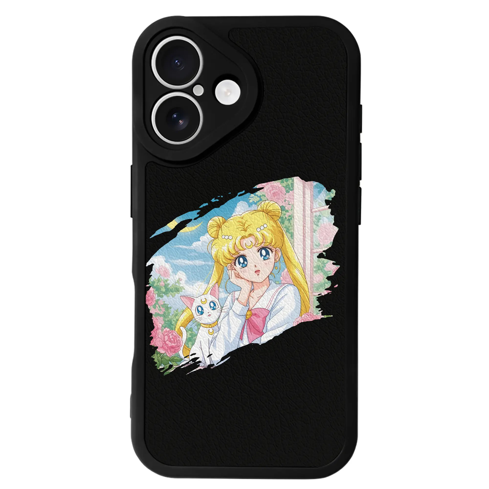 美少女戦士セーラームーン グッズ 月野 うさぎ - IPhone 16シリーズ対応 ・ シリコンスマホケース ・ レザー調 ・ 高精度フィット ・ 耐衝撃 ・ ワイヤレス充電対応 ・ 精密カット